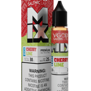 잘 익은 체리의 달콤함과 라임의 상큼함이 어우러진 VGOD MIX 아이스드 체리 라임 50MG 솔트닉 액상 병