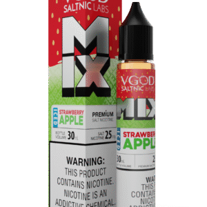 VGOD Iced Strawberry Apple 50mg salt nicotine e-liquid bottle with icy fruit design