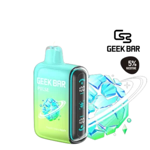 긱바 펄스 X 프로즌 체리 애플 일회용 전자담배 | 체리 사과 멘솔 맛 | 고농도 50mg 솔트 니코틴 | 5% 일회용 | 25